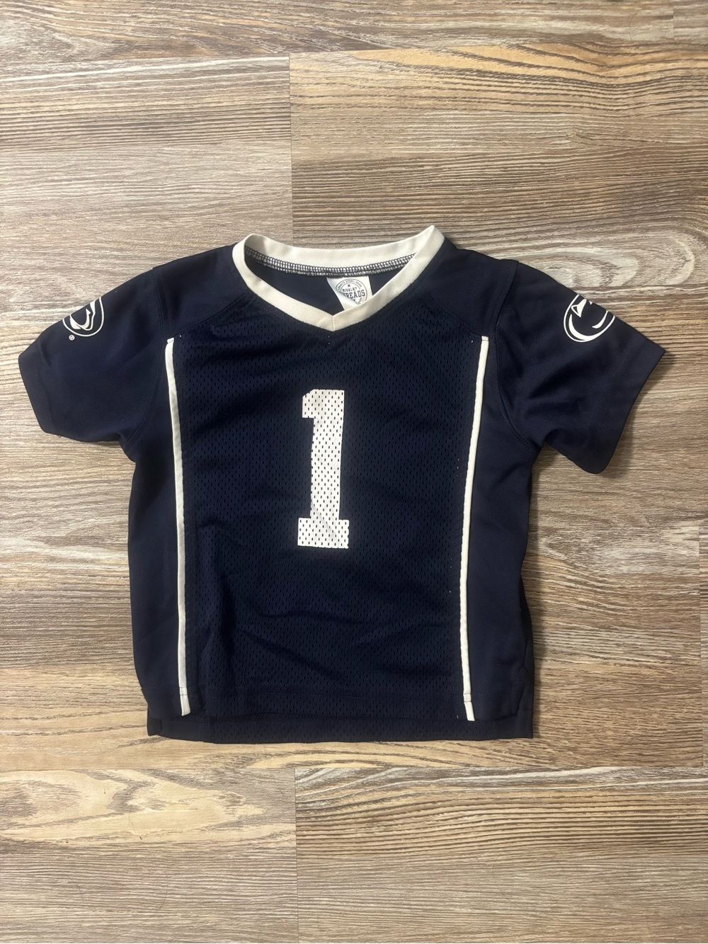 Rivalry Threads Navy Blue & White Kids Athletic Jersey with Number 1